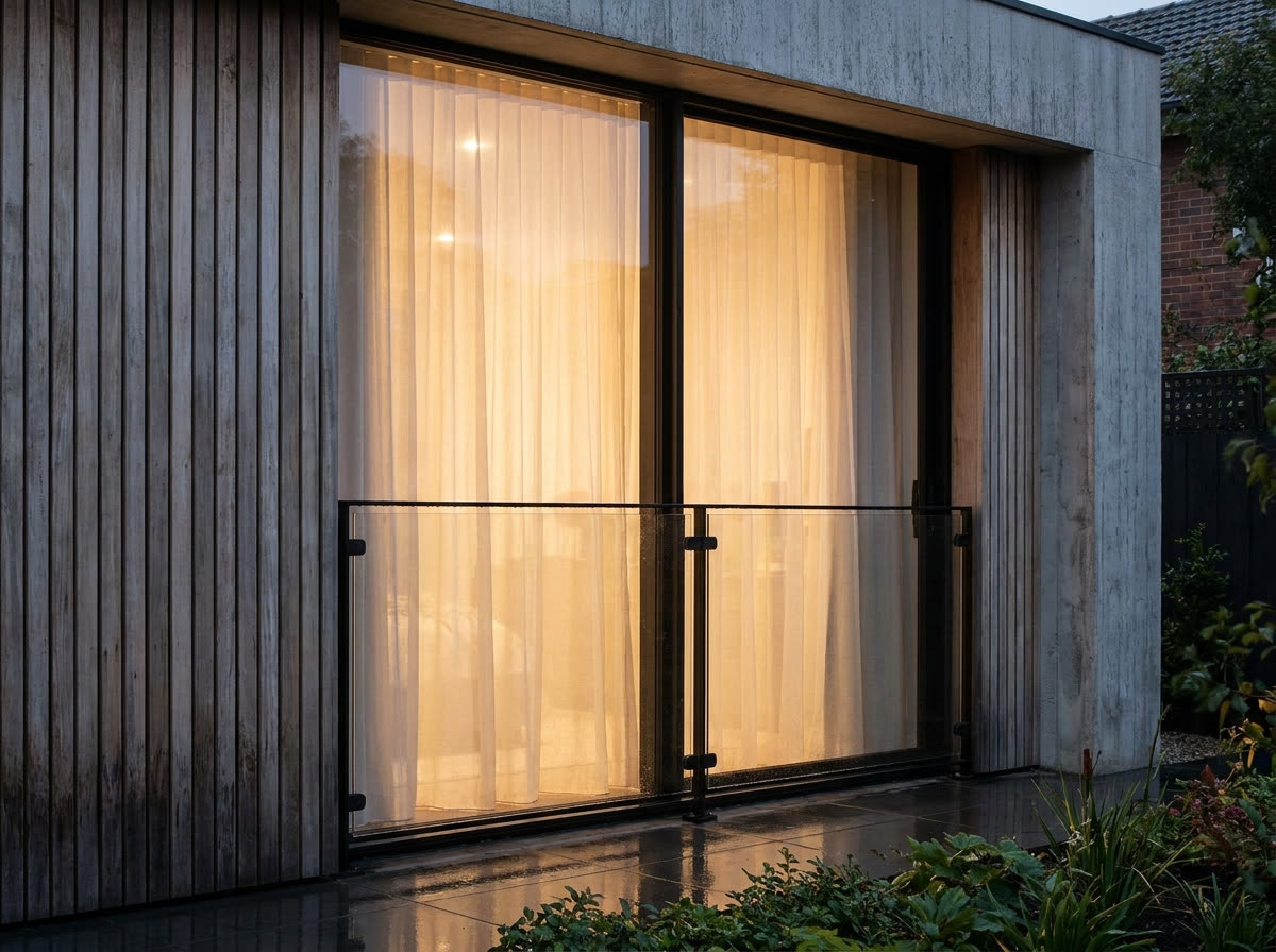 Französischer Balkon mit Glasgeländer